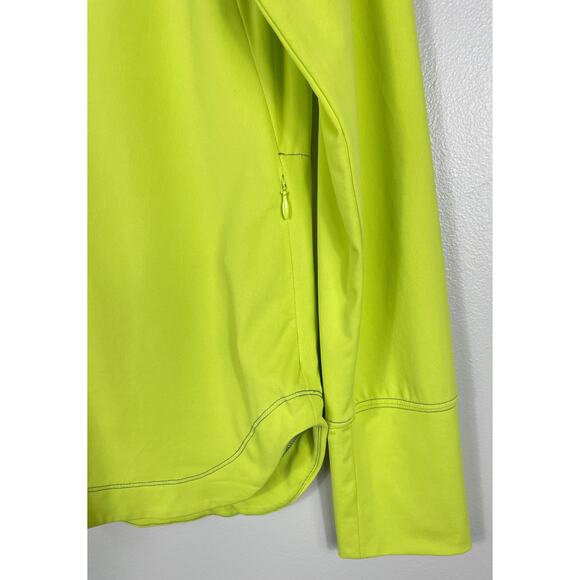 Title Nine Sunbuster Long Sleeve Pullover Neon Green Large Rash Guard Sun Shirt - Picture 6 of 11
